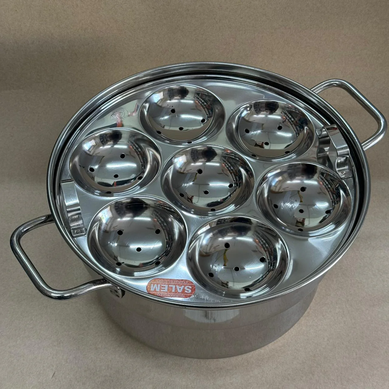 12 Idli Pot with Handle – Salem Stainless Steel | Induction Compatible - Image 9