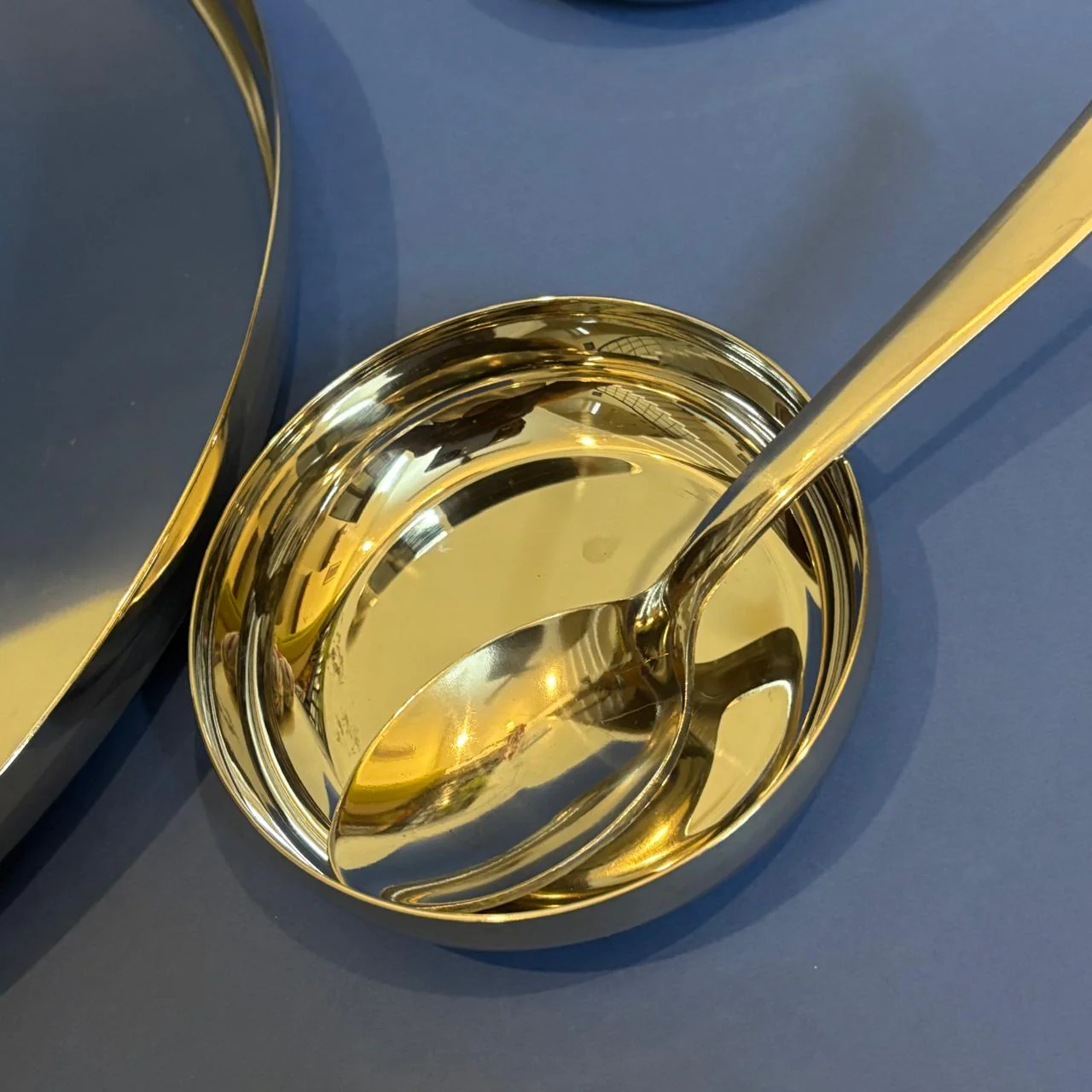 7-Piece Stainless Steel Meal Set – Plate, Cups, Tumbler, Spoon & Fork - Image 3