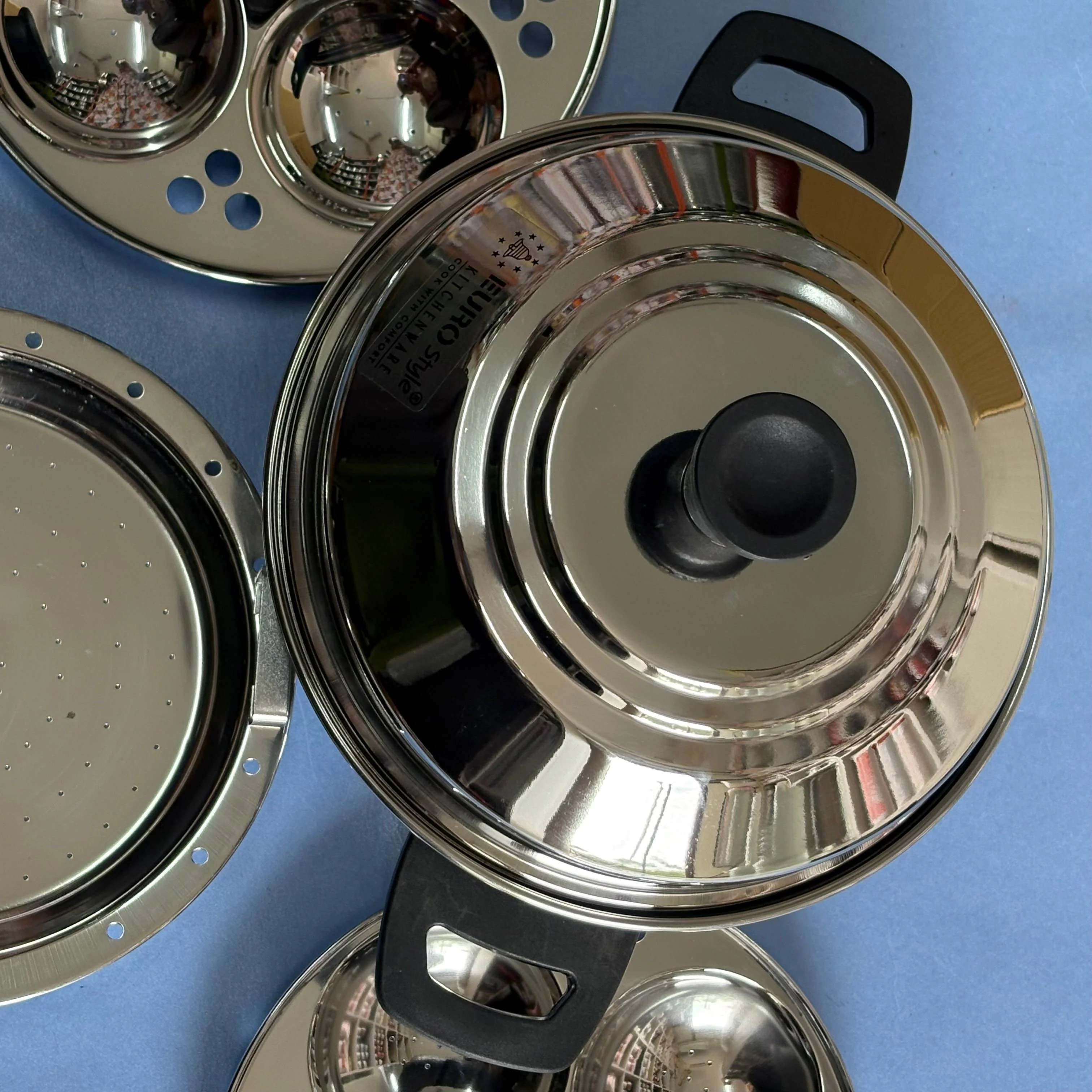 8 Idli Pot with Steamer Plate - Stainless Steel - Image 4