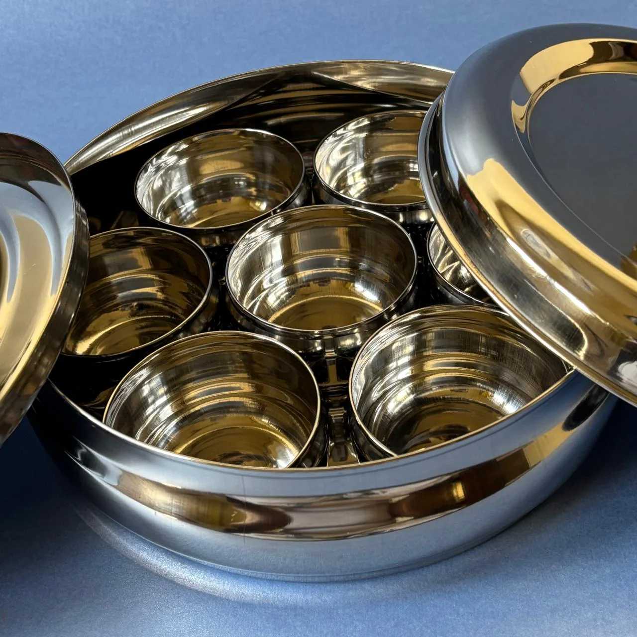 Bulging Masala box -Anjaraipetti | Stainless steel - Image 5