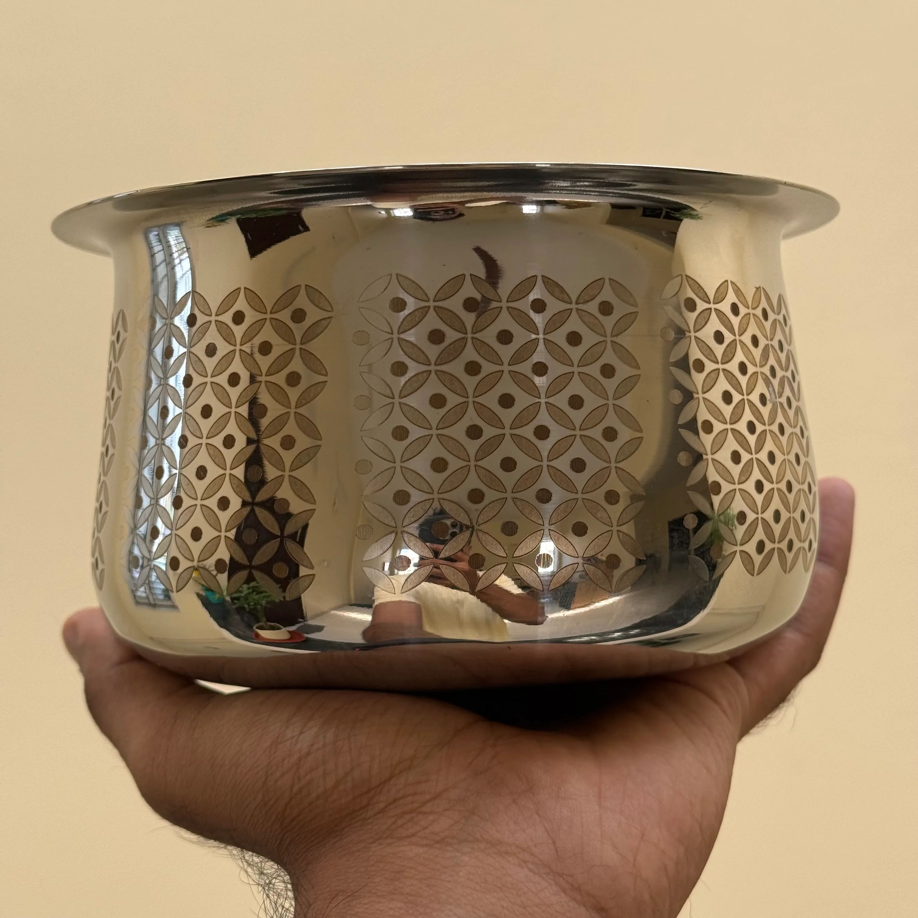Chettinad Laser Adukku Satti - Stainless Steel Serving Bowls VS - Image 3