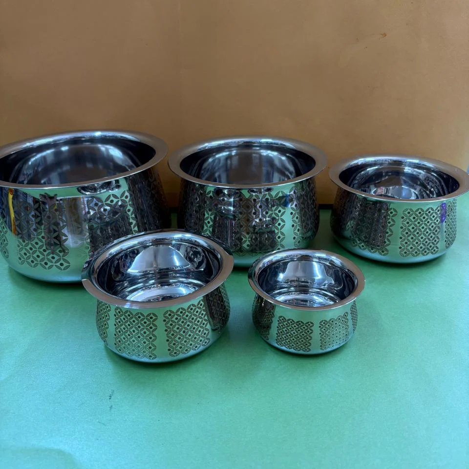 Chettinad Laser Adukku Satti - Stainless Steel Serving Bowls VS - Image 6