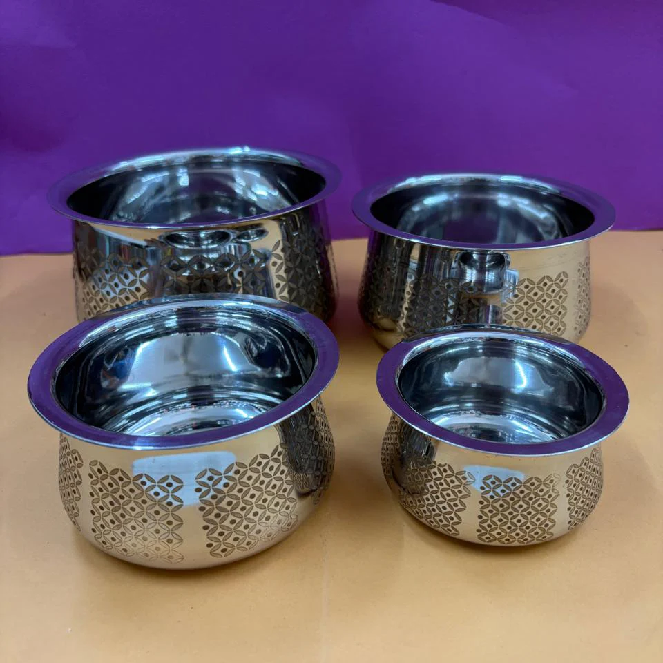 Chettinad Laser Adukku Satti - Stainless Steel Serving Bowls VS - Image 7