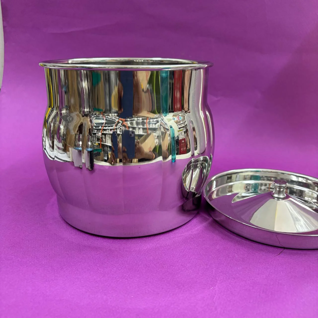 Fancy Stainless Steel Storage Container with Lid - Image 3