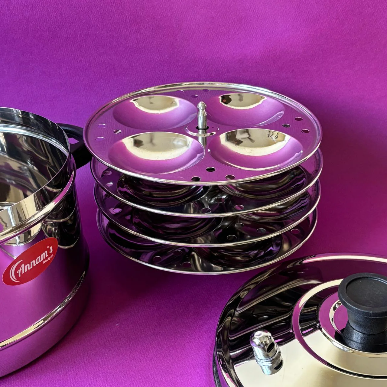 Idli Cooker in stainless steel - Image 5