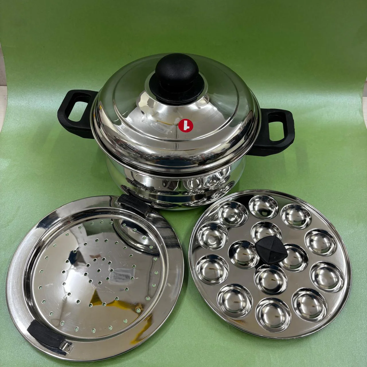 Idli Steamer complete set – Stainless steel - Image 4