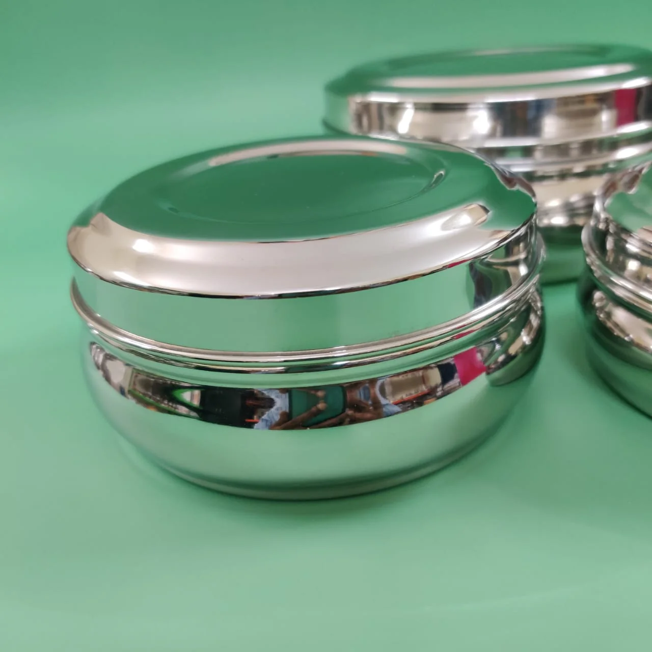 Karaikudi  Double  Ring Poori Box Set of 3 - Image 3