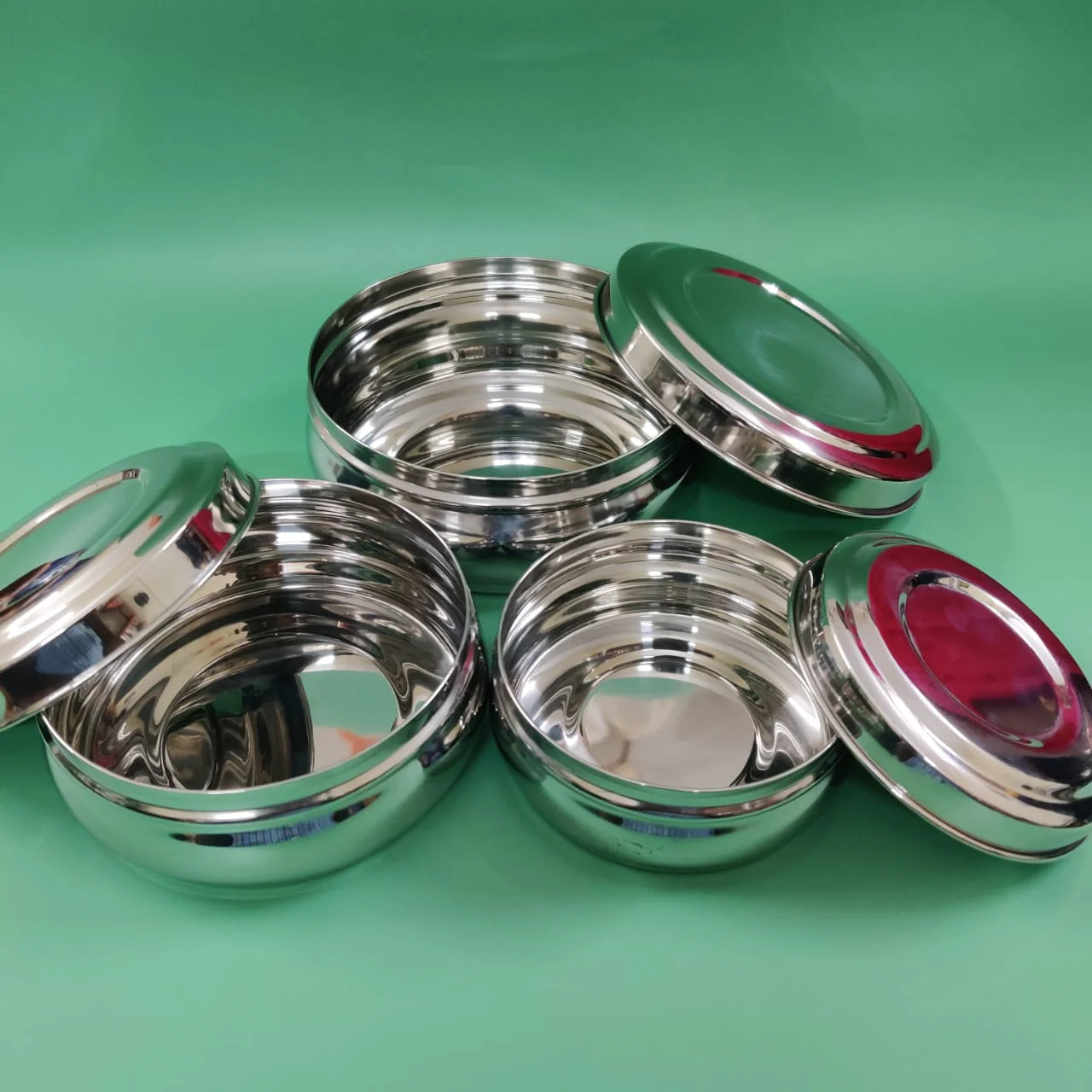 Karaikudi  Double  Ring Poori Box Set of 3 - Image 5