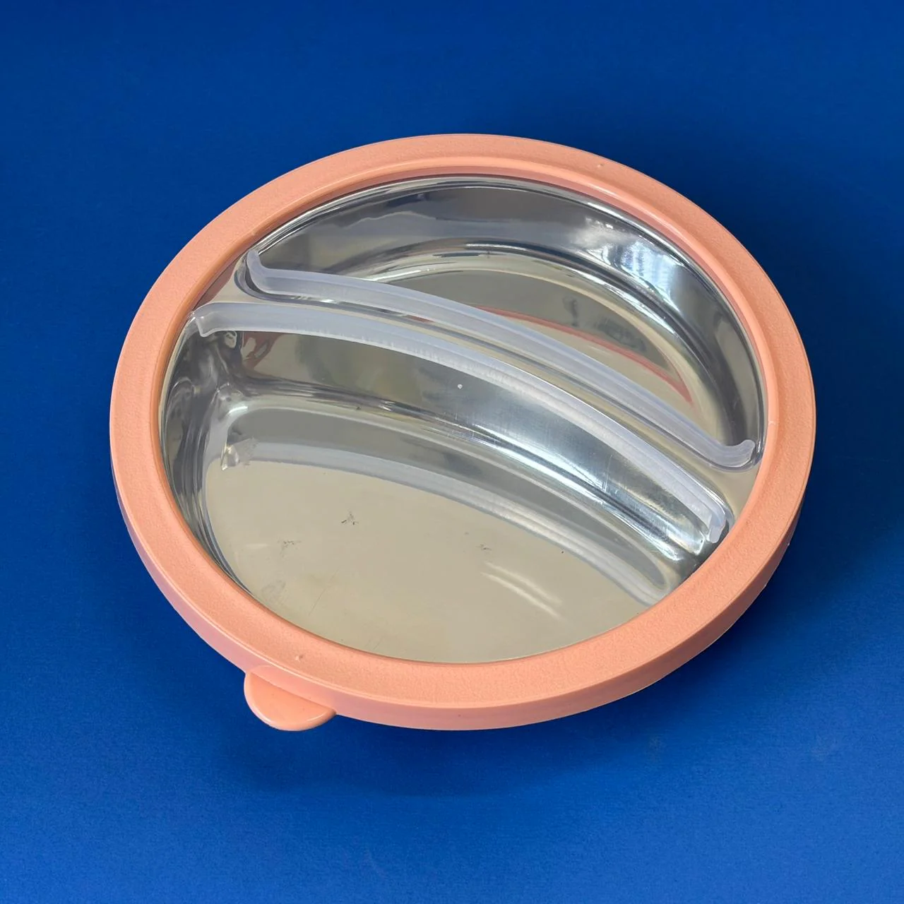 Kids Partition Lunch Pack in Stainless Steel with Plastic Lid - Image 2