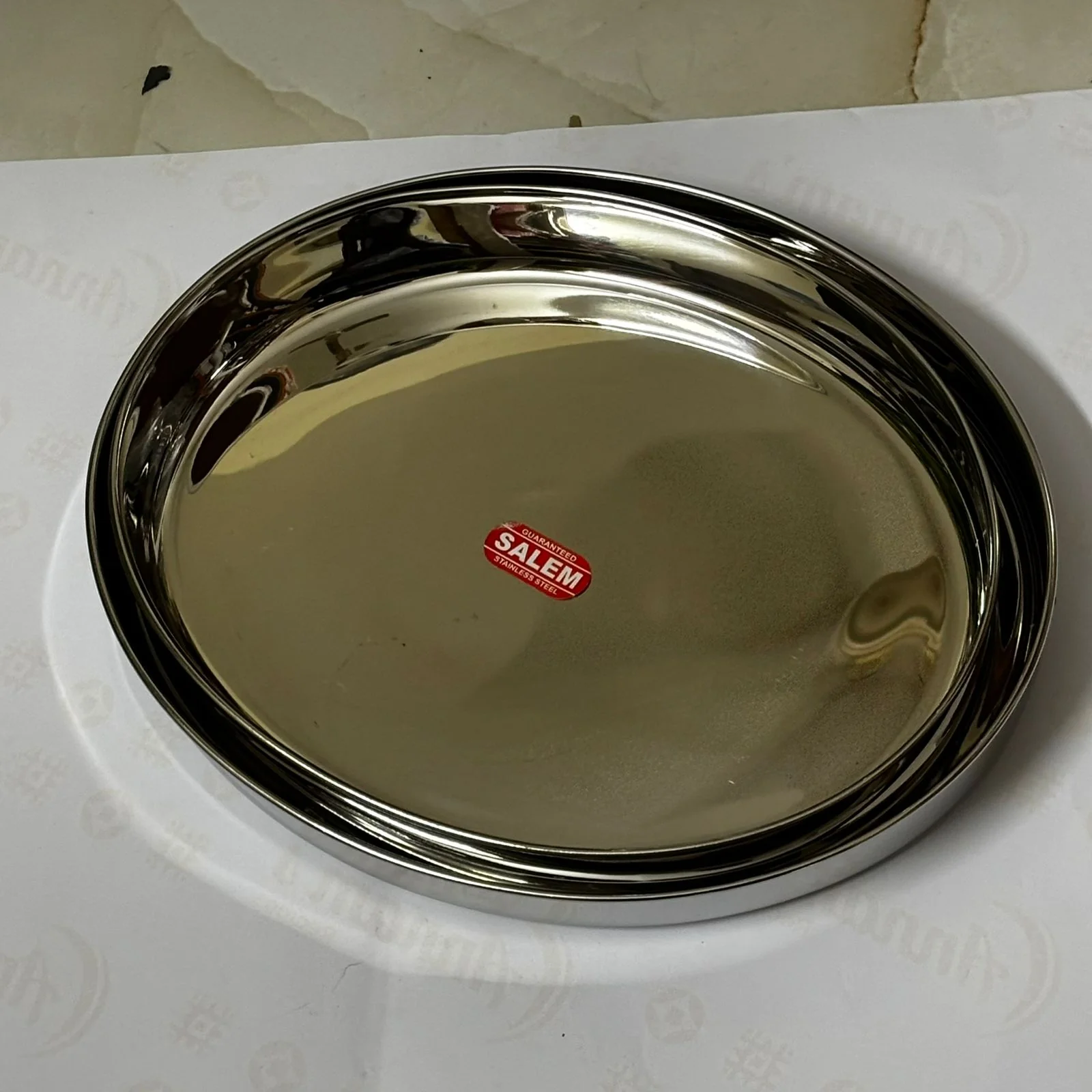 Oval Lunch  plate In Stainless Steel - Image 3
