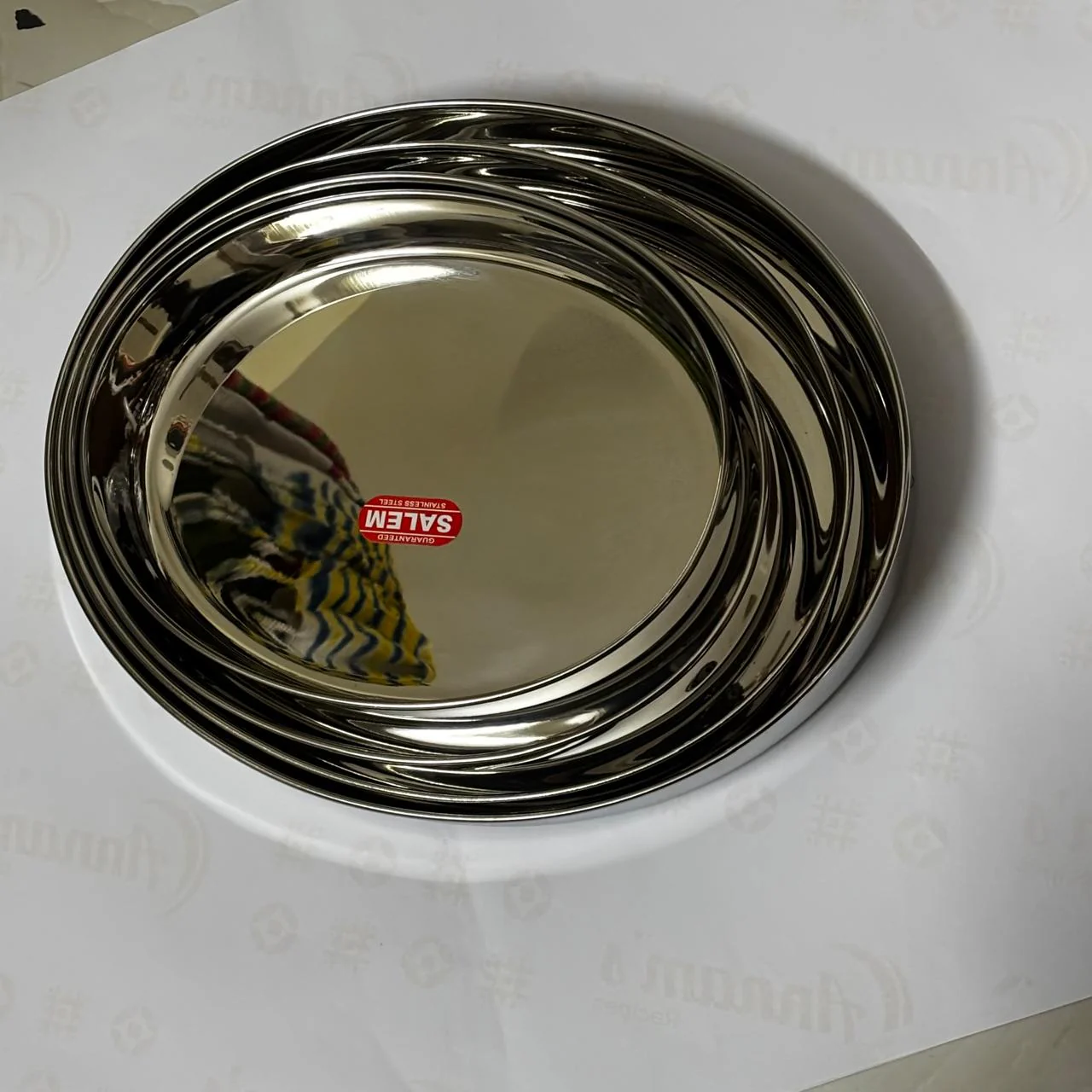 Oval Lunch  plate In Stainless Steel - Image 5