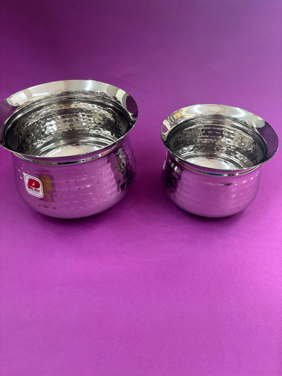 Pottu Tapered Handi - Stainless Steel | Hammered Pot for Cooking & Serving - Image 2