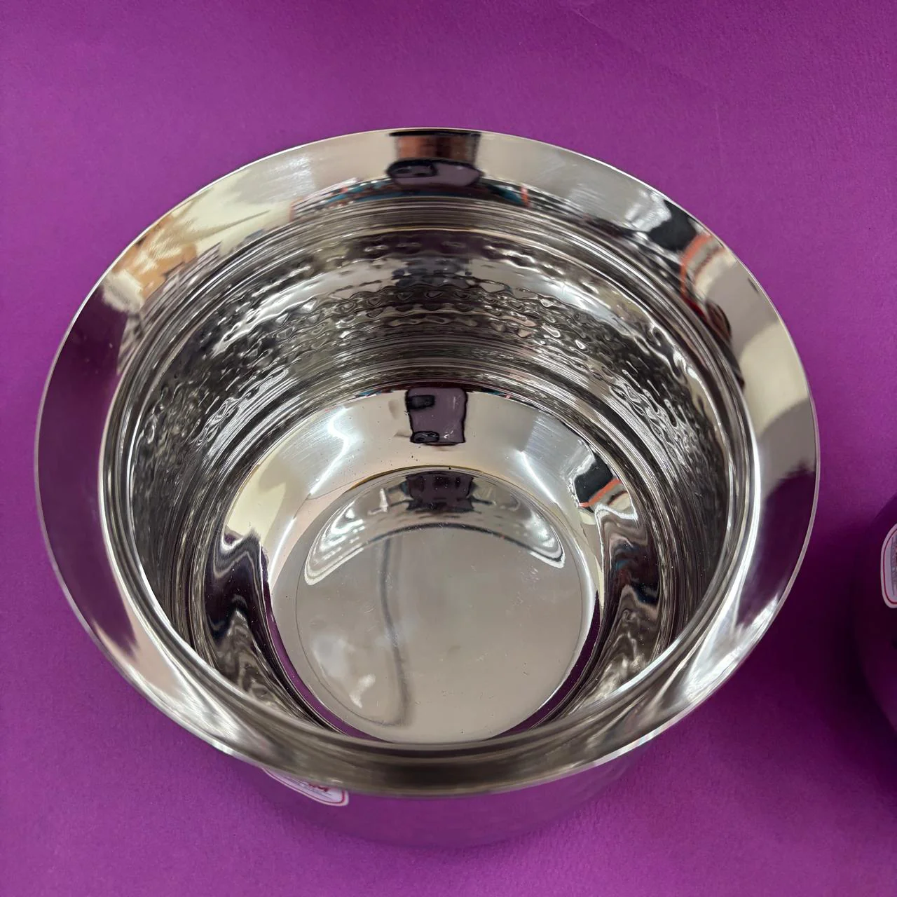 Pottu Tapered Handi - Stainless Steel | Hammered Pot for Cooking & Serving - Image 3