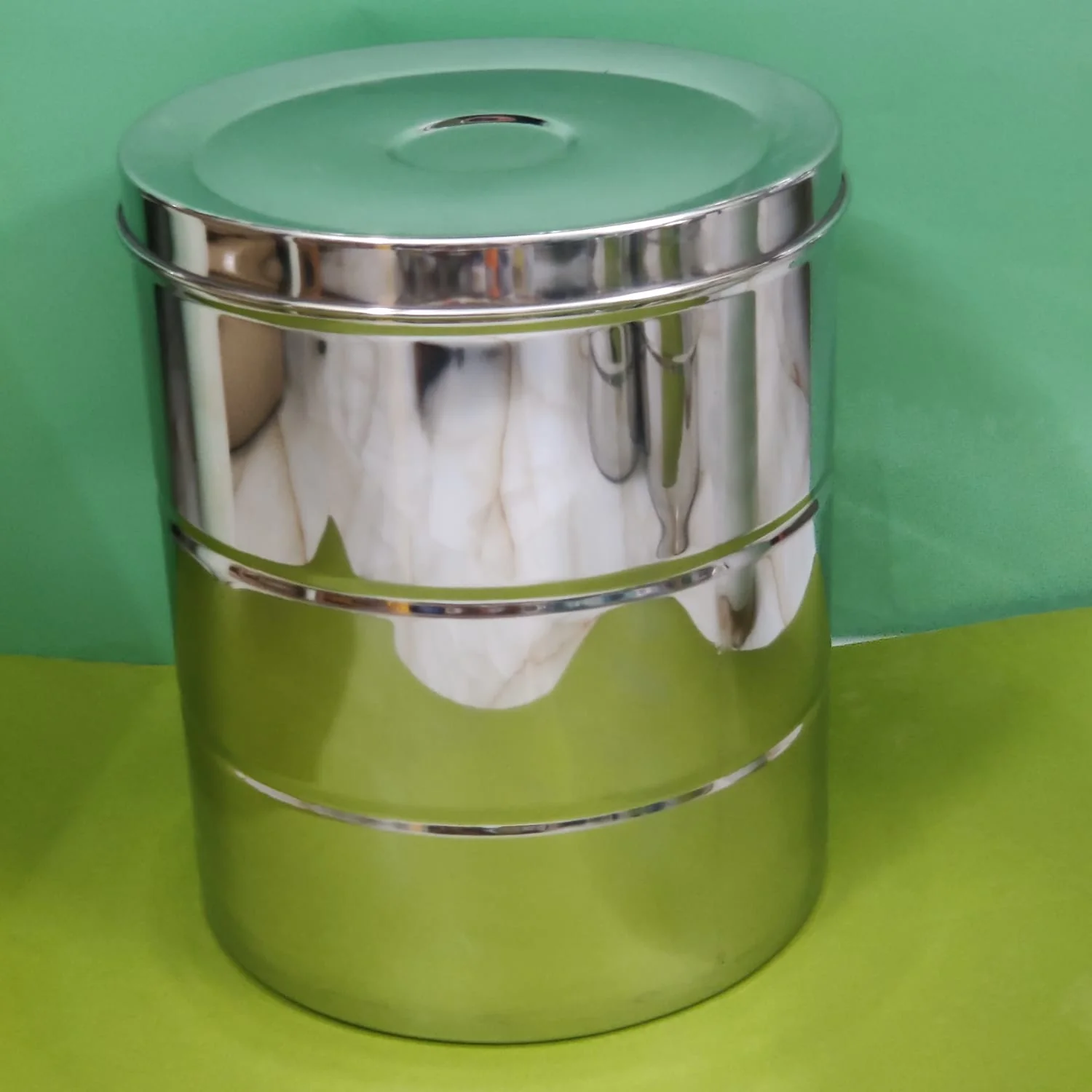 Chettinad Stainless Steel Rice Keeper - Image 4