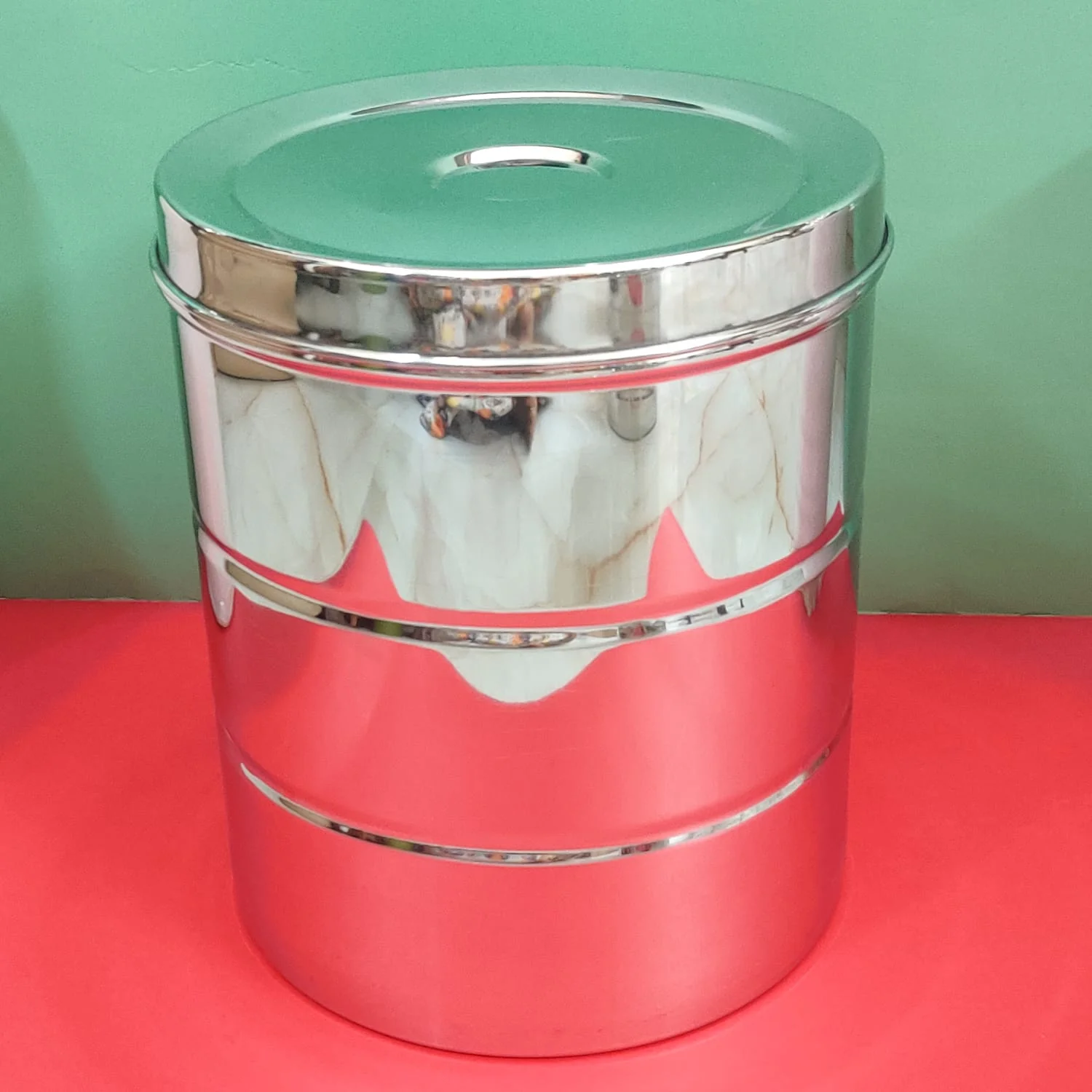 Chettinad Stainless Steel Rice Keeper - Image 6