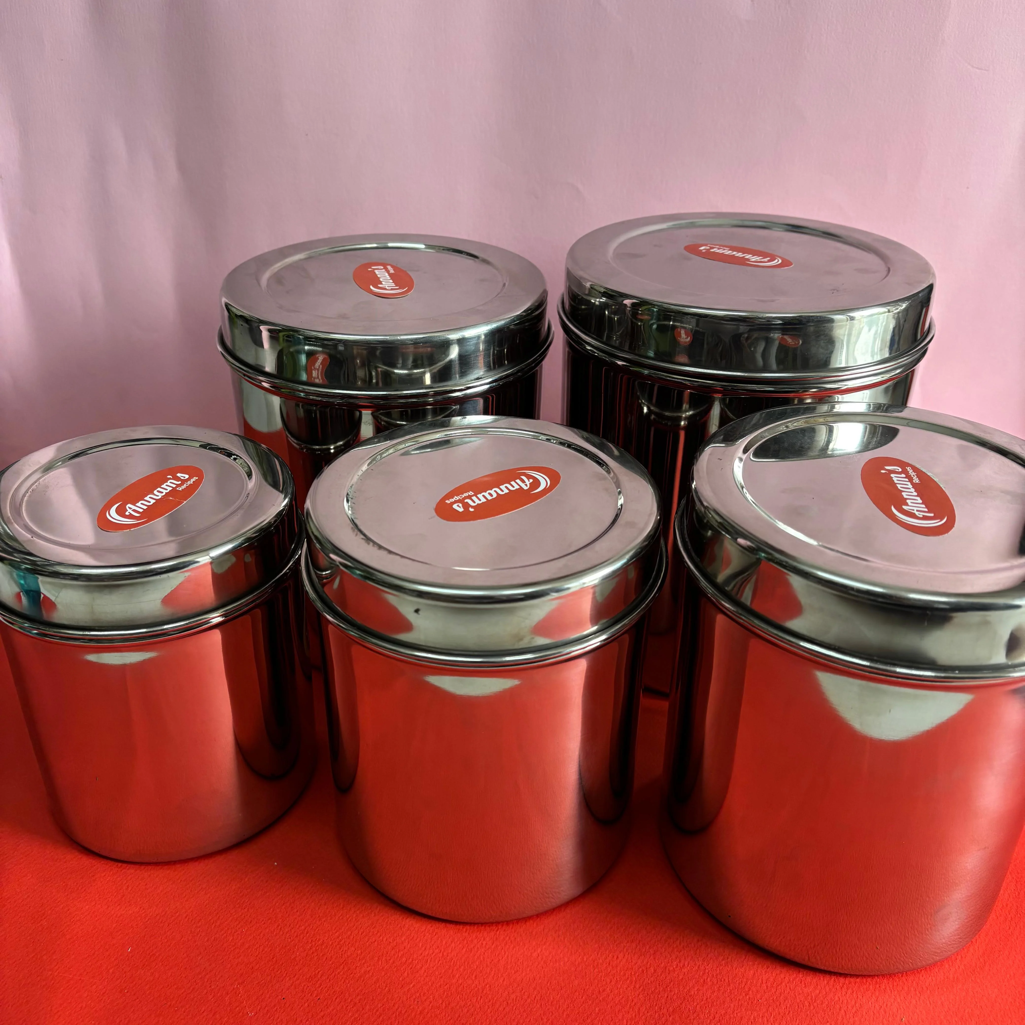 Storage Containers Kitchen - Karaikudi Kitchen Dabba set 5 - Image 2